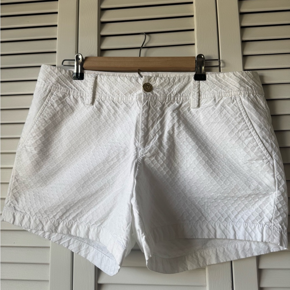 Lilly Pulitzer white textured shorts